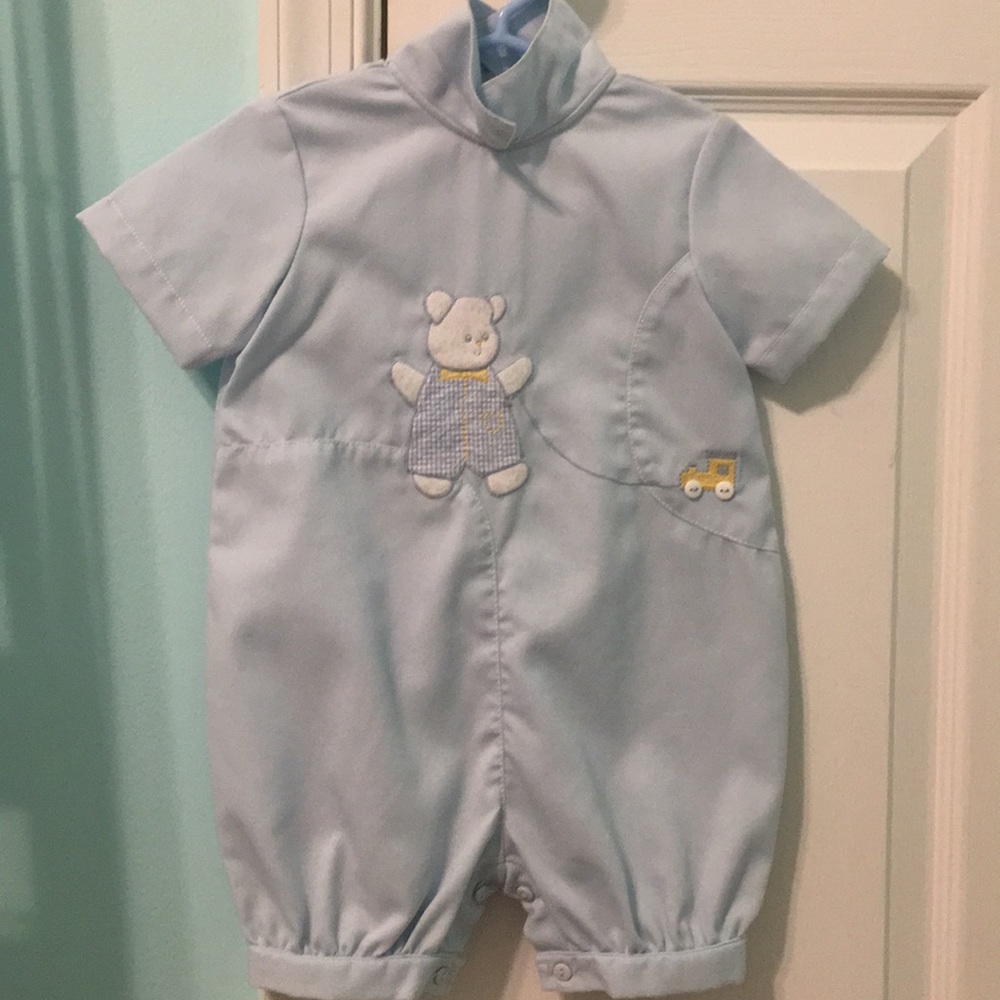 Sarah Louise baby blue one piece.